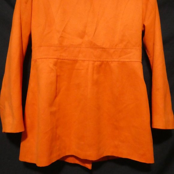 INFLUENCE DE NAF NAF | GWI 11 BL T 38 | Gorgeous Orange Pea Coat | NWOT - Picture 15 of 16